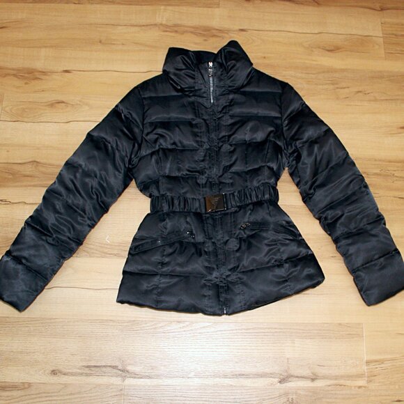 Vintage Y2K Down Filled Belted GUESS Winter Puffer Coat - Picture 4 of 12
